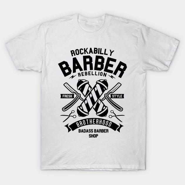 Rockabilly Barber T-Shirt by CRD Branding